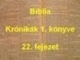 A Biblia - Krónikák 1. könyve 22. fejezet